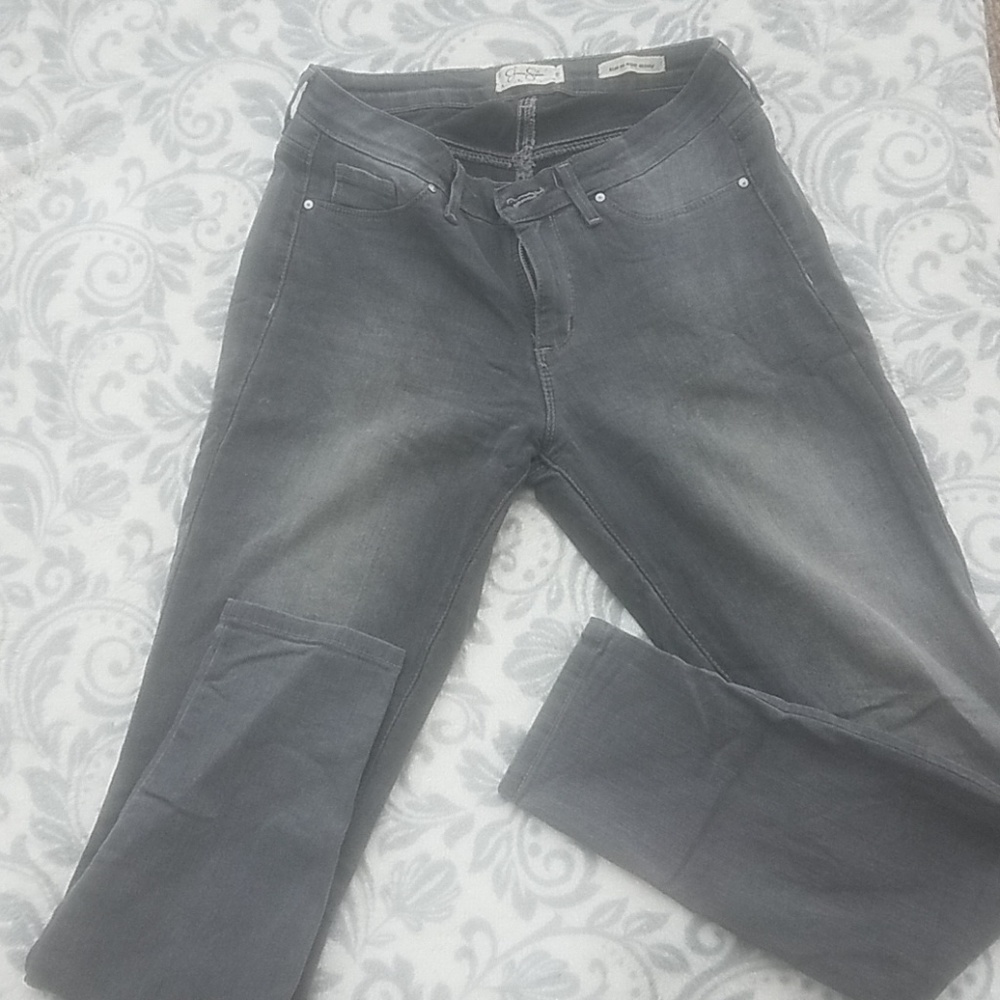 Jessica Simpson Gray Kiss me Super Skinny Jeans